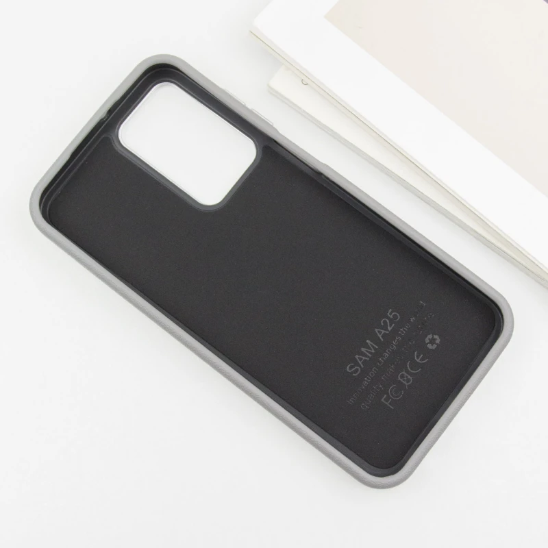 Кожаный чехол Leather Case Metal Buttons для Samsung Galaxy A15 4G/5G / M15 5G, Titanium Gray 3, Искусственная кожа, купить оптом с доставкой