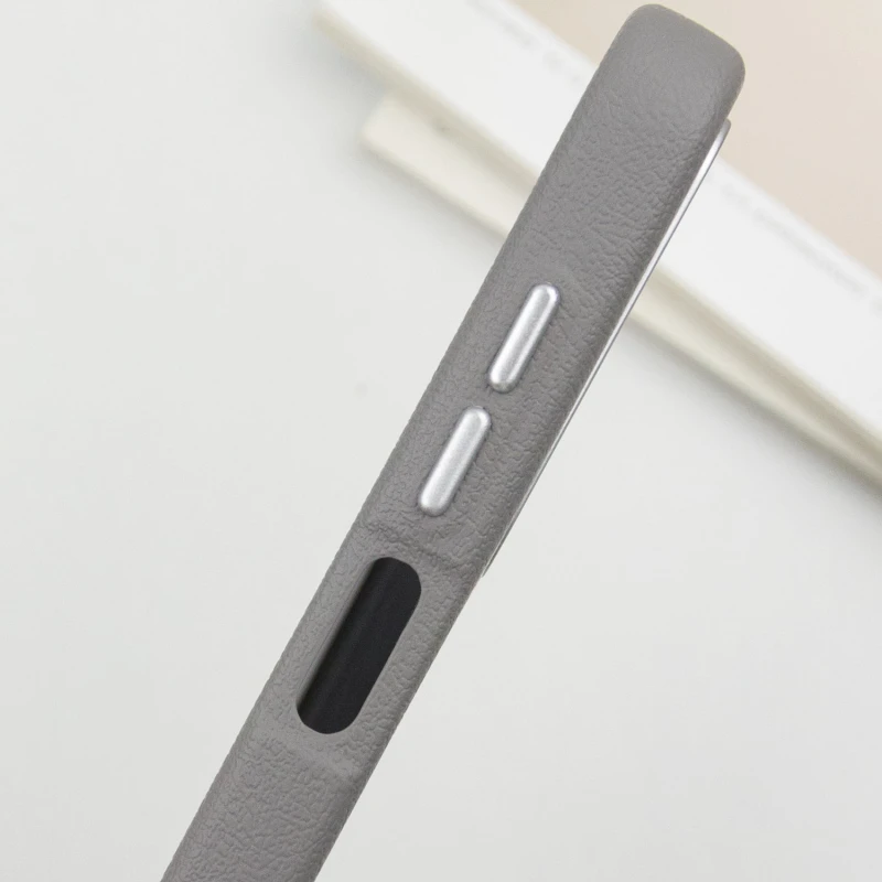 Кожаный чехол Leather Case Metal Buttons для Samsung Galaxy A15 4G/5G / M15 5G, Titanium Gray 4, Искусственная кожа, купить оптом с доставкой