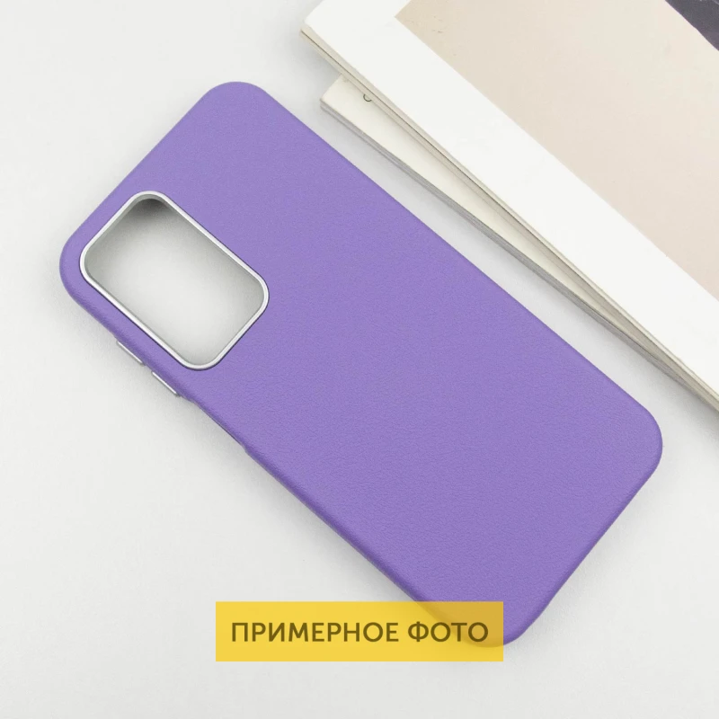 Кожаный чехол Leather Case Metal Buttons для Samsung Galaxy S25 Ultra, Light Purple 2, Искусственная кожа, купить оптом с доставкой