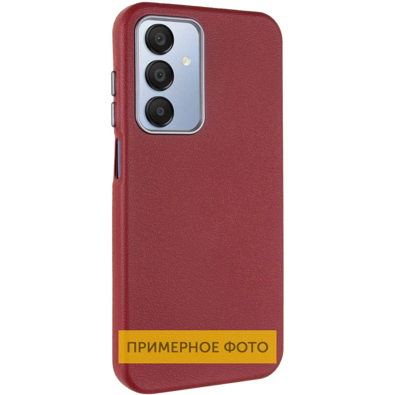 Кожаный чехол Leather Case Metal Buttons для Samsung Galaxy S25 Ultra, Red, Искусственная кожа, купить оптом с доставкой