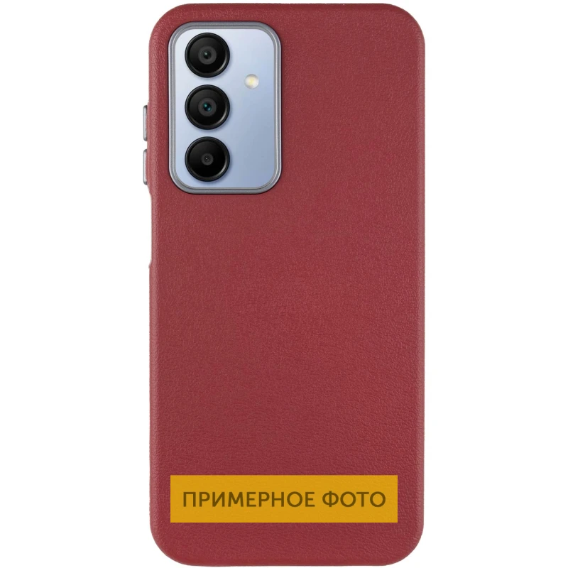 Кожаный чехол Leather Case Metal Buttons для Samsung Galaxy S25 Ultra, Red 1, Искусственная кожа, купить оптом с доставкой