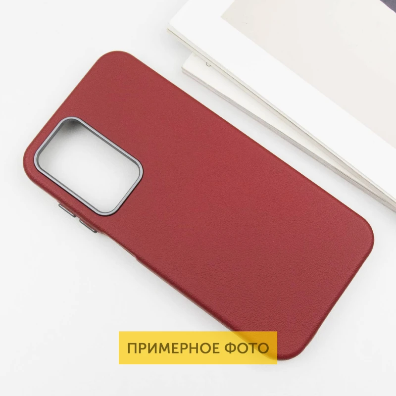 Кожаный чехол Leather Case Metal Buttons для Samsung Galaxy S25 Ultra, Red 2, Искусственная кожа, купить оптом с доставкой