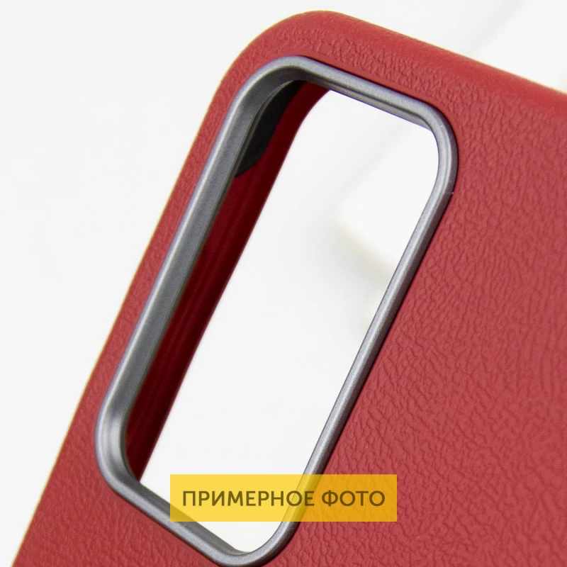 Кожаный чехол Leather Case Metal Buttons для Samsung Galaxy S25 Ultra, Red 5, Искусственная кожа, купить оптом с доставкой