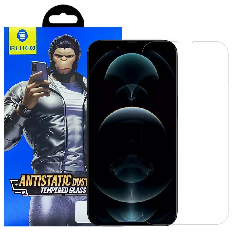 Загартоване захисне скло Blueo AntiStatic Glass Full Cover HD для Apple iPhone 14 Pro Max (6.7) | завтовшки 0.26 мм на малюнкі №1
