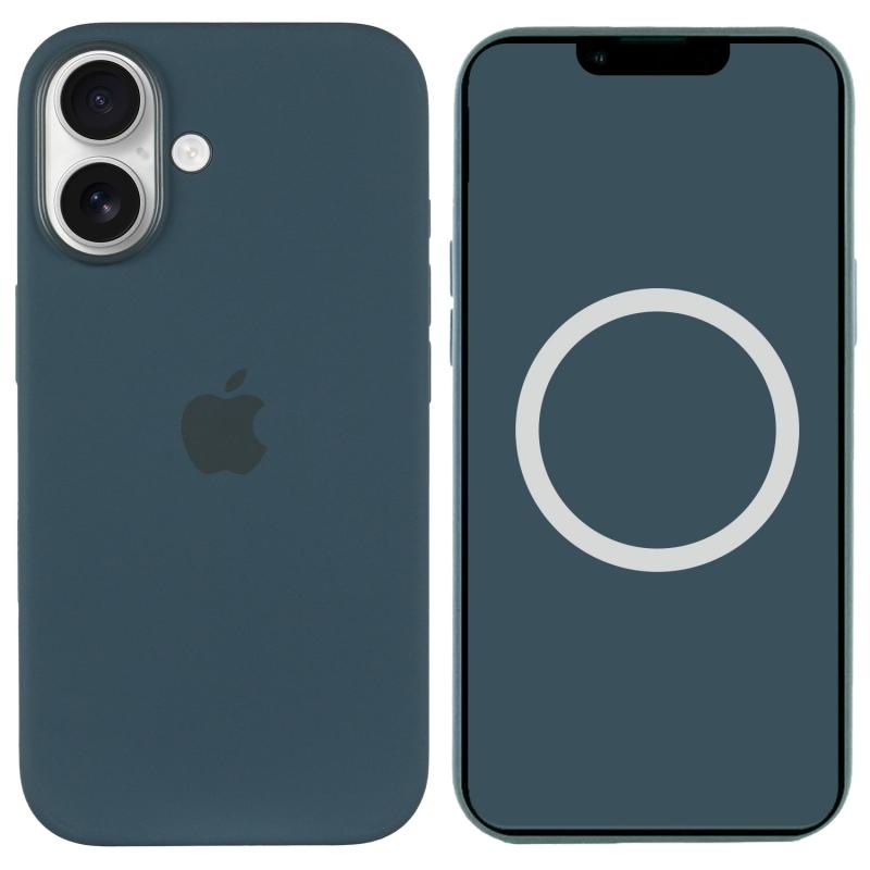 Чехол Silicone case (AAA) with Magsafe and Animation (button) для Apple iPhone 16 (6.1) на картинке №1