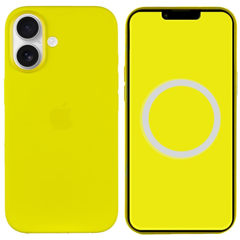 Чохол Silicone case (AAA) with Magsafe and Animation (button) для Apple iPhone 16 (6.1) на малюнкі №1