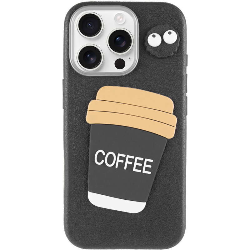 Чехол TPU Leather Toys для Apple iPhone 12 Pro Max / 13 Pro Max (6.7"), Coffee / Black 1, TPU, купить оптом с доставкой