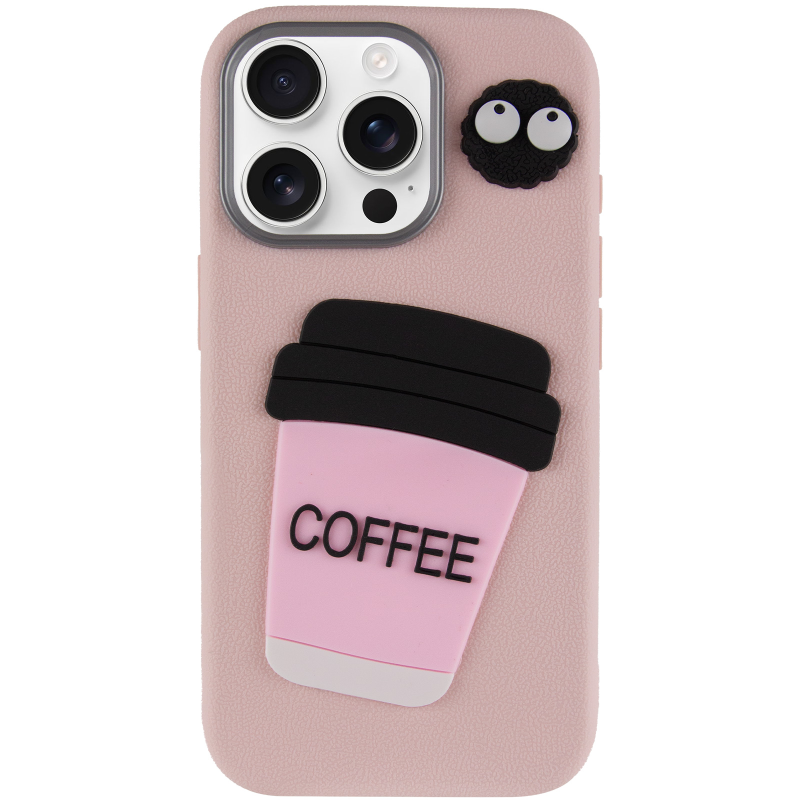 Чехол TPU Leather Toys для Apple iPhone 13 Pro (6.1"), Coffee / Pink 1, TPU, купить оптом с доставкой