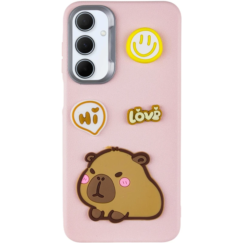Чохол TPU Leather Toys для Samsung Galaxy A26 5G, Capybara / Pink 3, Штучна шкіра, купити оптом з доставкою