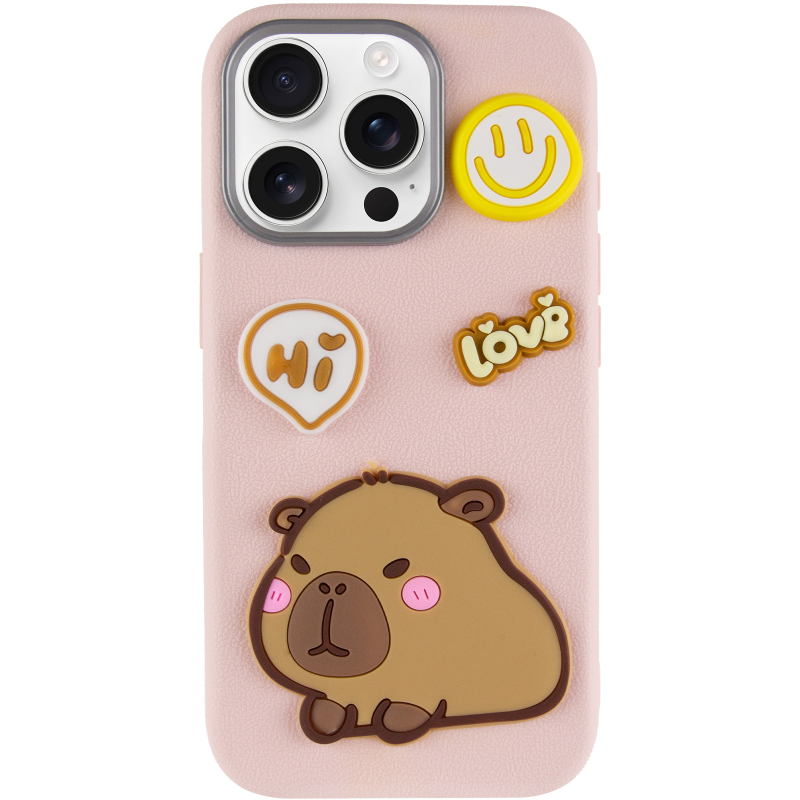 Чехол TPU Leather Toys для Apple iPhone 14 Pro (6.1"), Capybara / Pink 1, TPU, купить оптом с доставкой