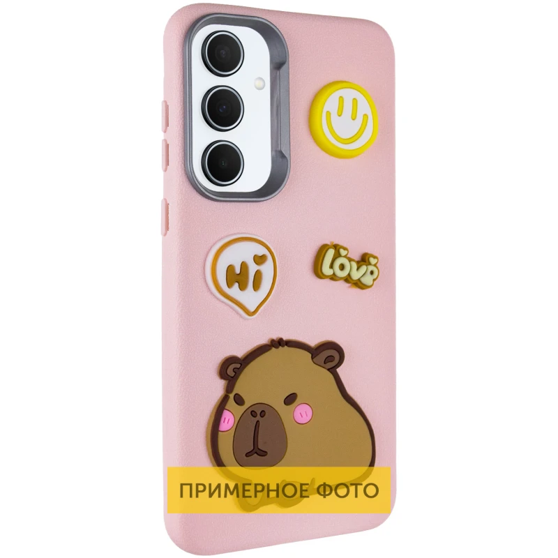 Чехол TPU Leather Toys для Xiaomi Redmi 13C / Poco C65, Capybara / Pink, TPU, купить оптом с доставкой