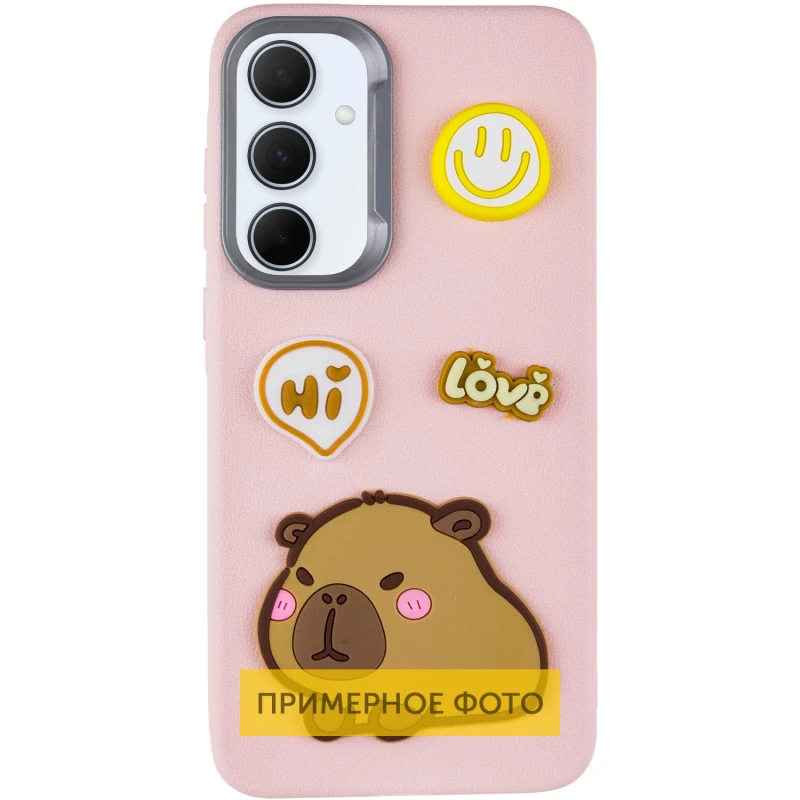 Чехол TPU Leather Toys для Xiaomi Redmi A3, Capybara / Pink 3, TPU, купить оптом с доставкой