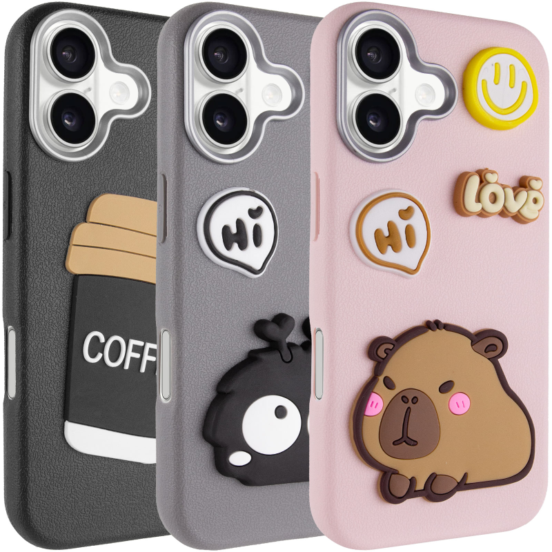Чехол TPU Leather Toys для Apple iPhone 16 (6.1"), TPU, купить оптом с доставкой