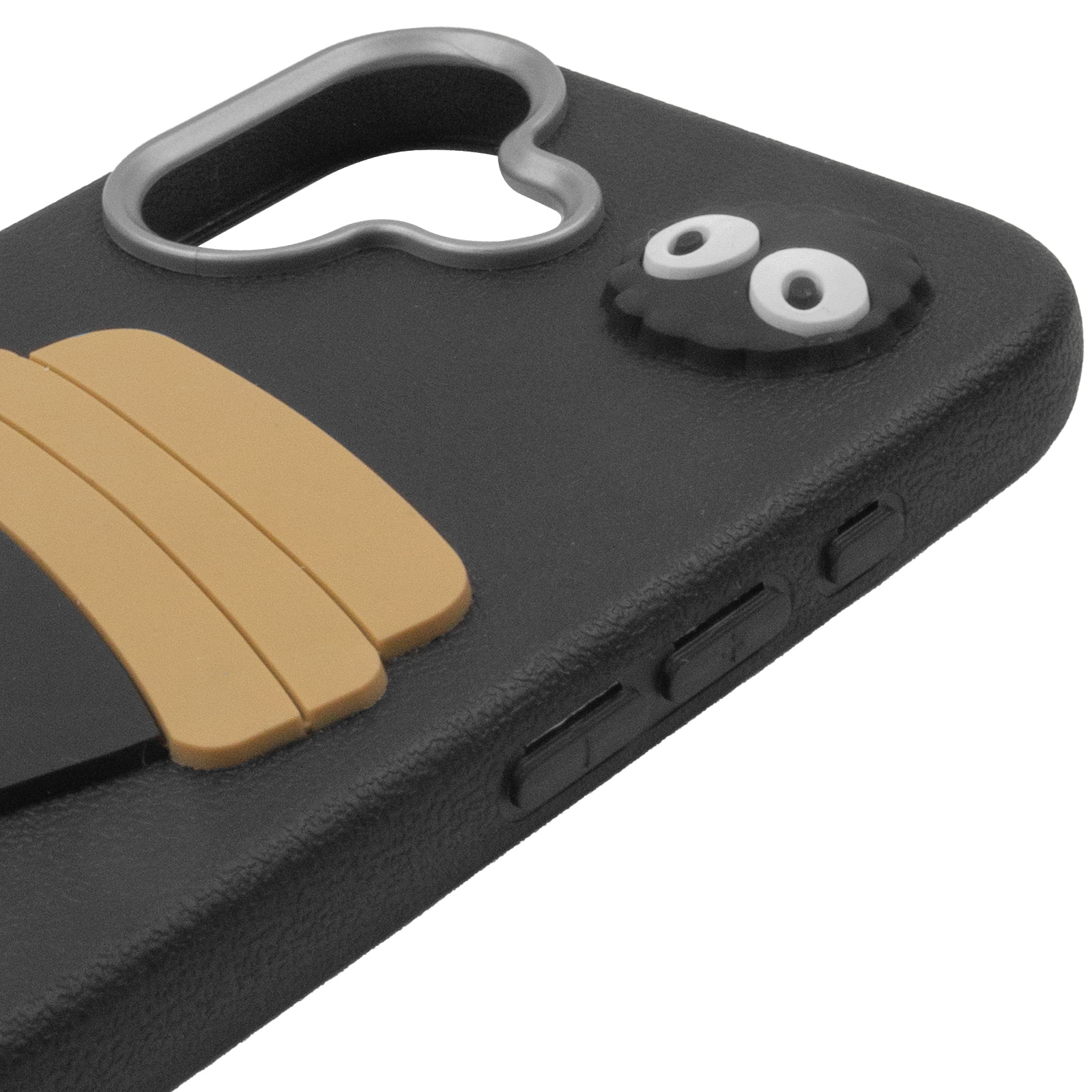 Чехол TPU Leather Toys для Apple iPhone 16 (6.1"), Coffee / Black 3, TPU, купить оптом с доставкой