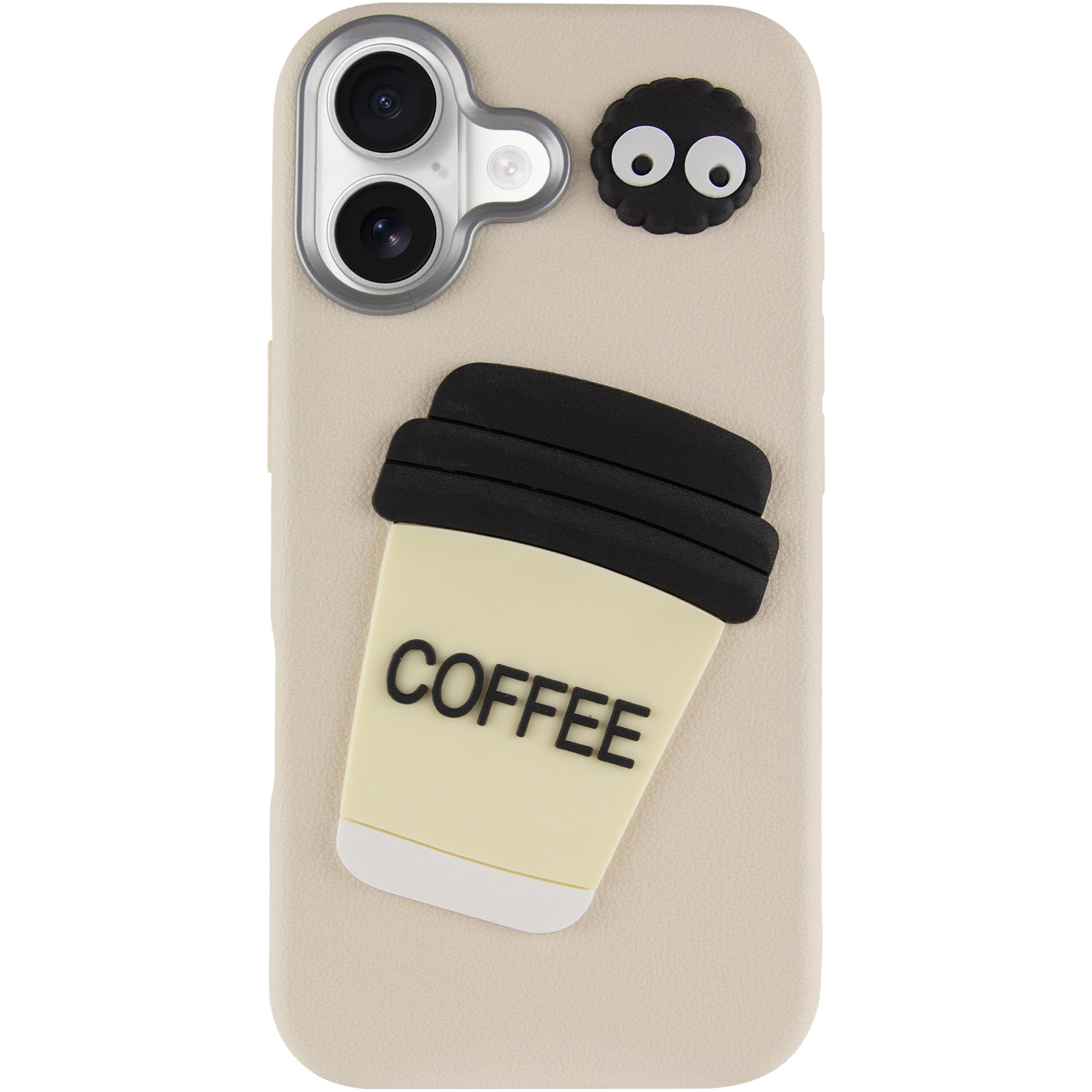 Чехол TPU Leather Toys для Apple iPhone 16 (6.1"), Coffee / Sand 1, TPU, купить оптом с доставкой