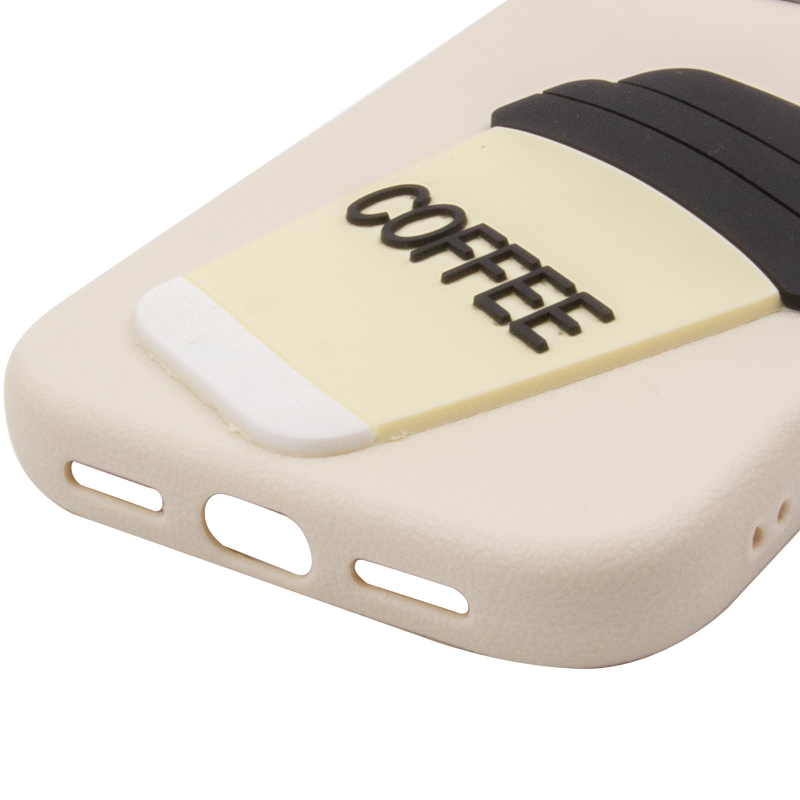 Чехол TPU Leather Toys для Apple iPhone 16 (6.1"), Coffee / Sand 4, TPU, купить оптом с доставкой
