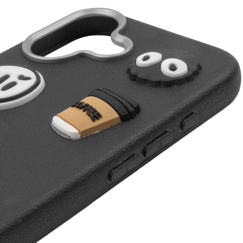 Чехол TPU Leather Toys для Apple iPhone 16 (6.1"), Monster / Black 3, TPU, купить оптом с доставкой