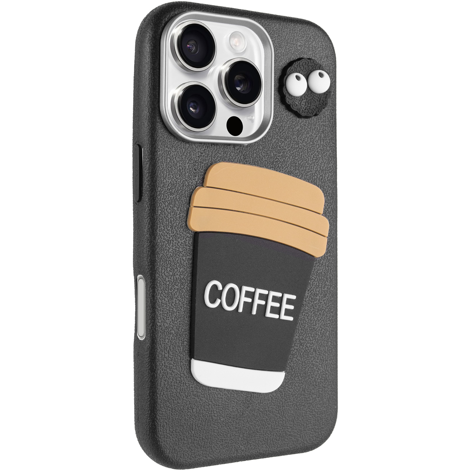 Чехол TPU Leather Toys для Apple iPhone 16 Pro (6.3"), Coffee / Black, TPU, купить оптом с доставкой