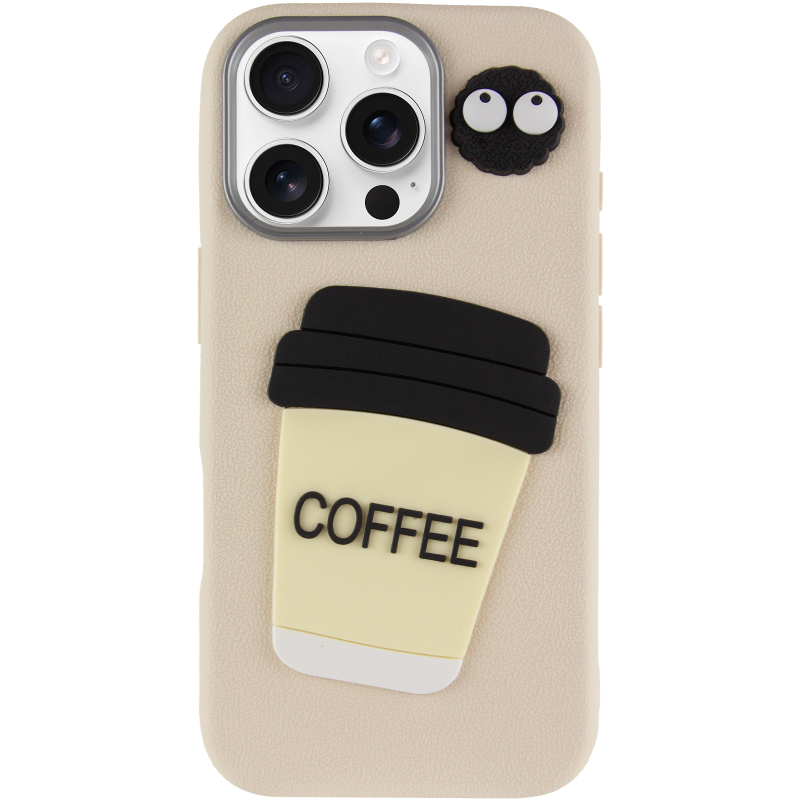 Чехол TPU Leather Toys для Apple iPhone 16 Pro (6.3"), Coffee / Sand 1, TPU, купить оптом с доставкой