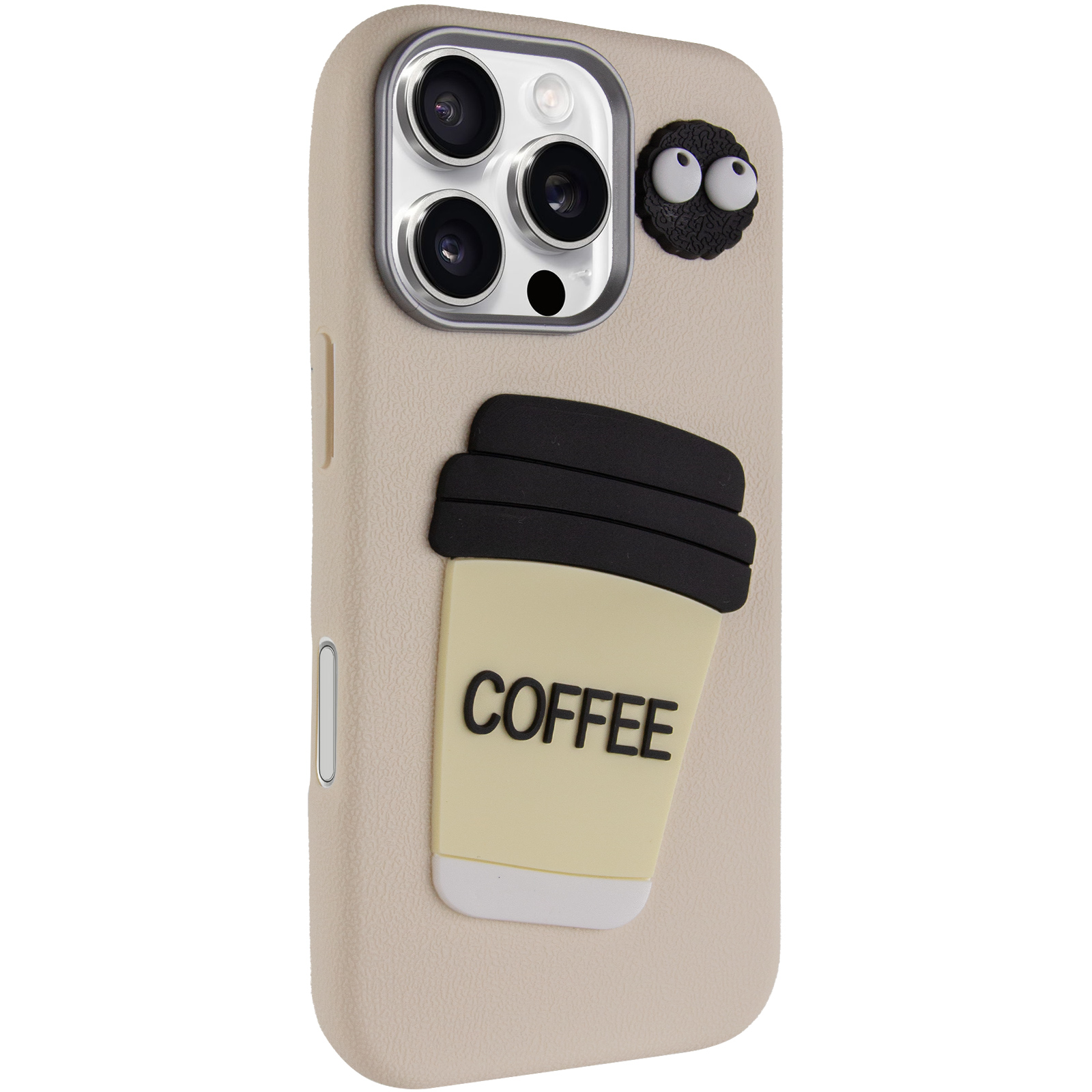 Чехол TPU Leather Toys для Apple iPhone 16 Pro (6.3"), Coffee / Sand, TPU, купить оптом с доставкой