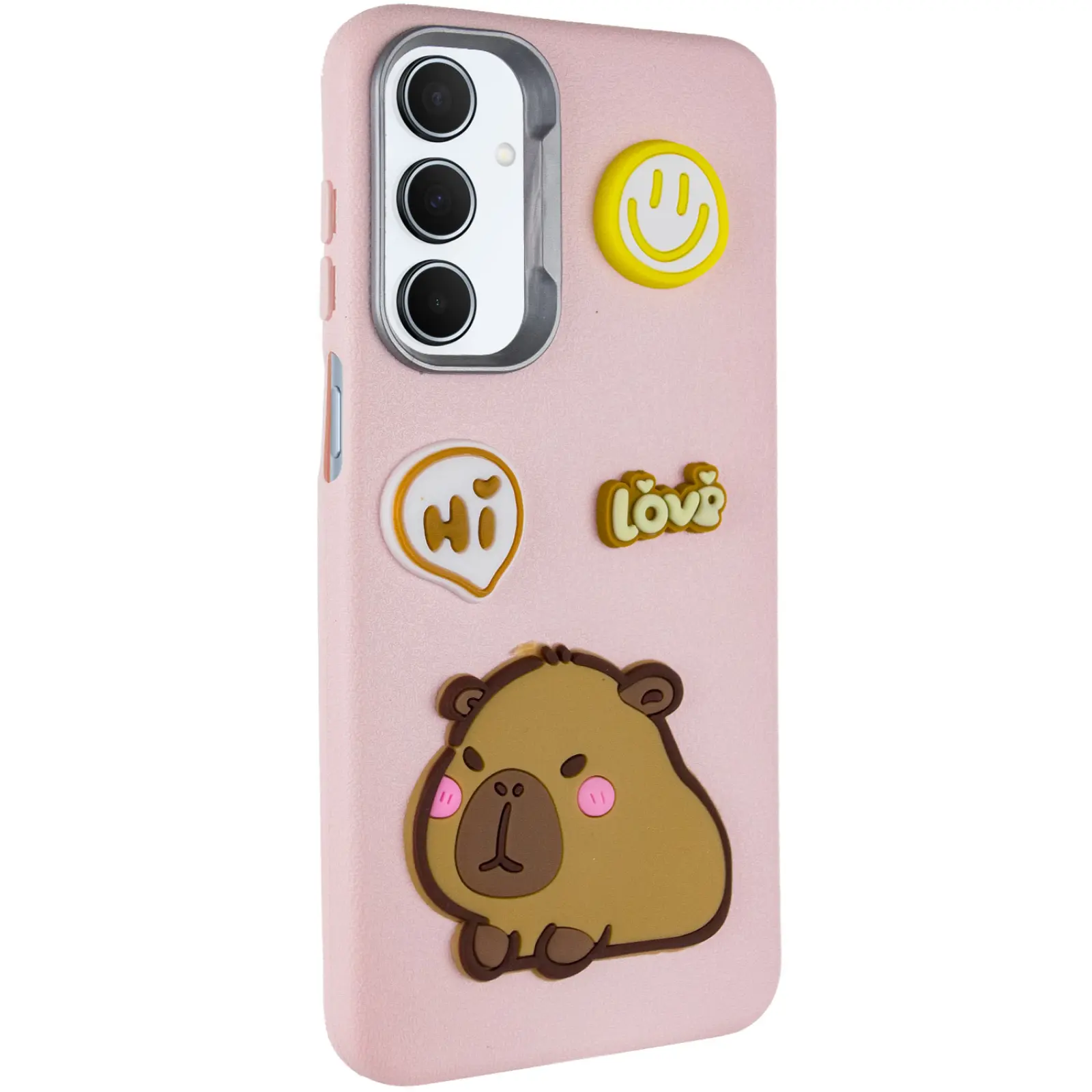 Чехол TPU Leather Toys для Samsung Galaxy S24 FE, Capybara / Pink, TPU, купить оптом с доставкой