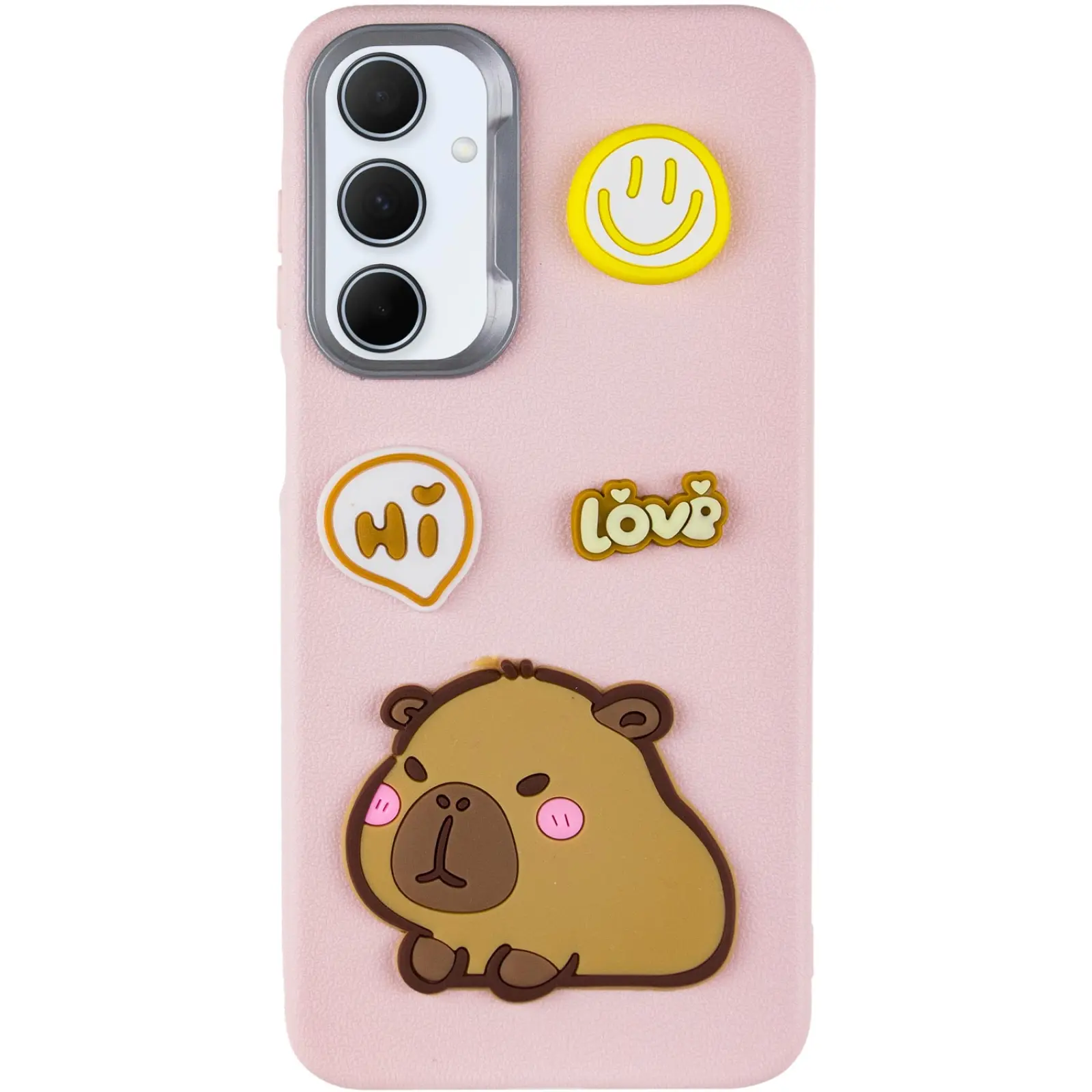 Чехол TPU Leather Toys для Samsung Galaxy S24 FE, Capybara / Pink 2, TPU, купить оптом с доставкой