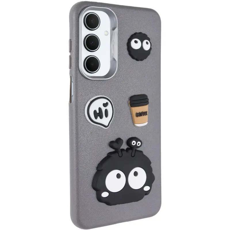 Чехол TPU Leather Toys для Samsung Galaxy S24 FE, Monster / Grey, TPU, купить оптом с доставкой