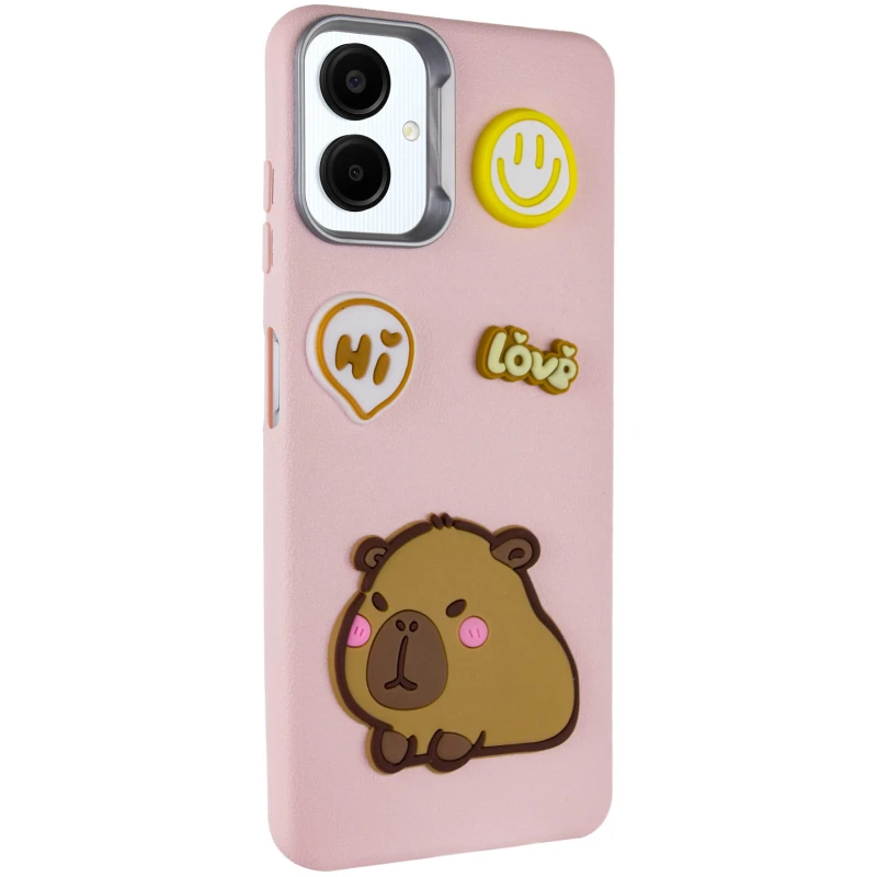 Чехол TPU Leather Toys для Samsung Galaxy A06, Capybara / Pink, TPU, купить оптом с доставкой