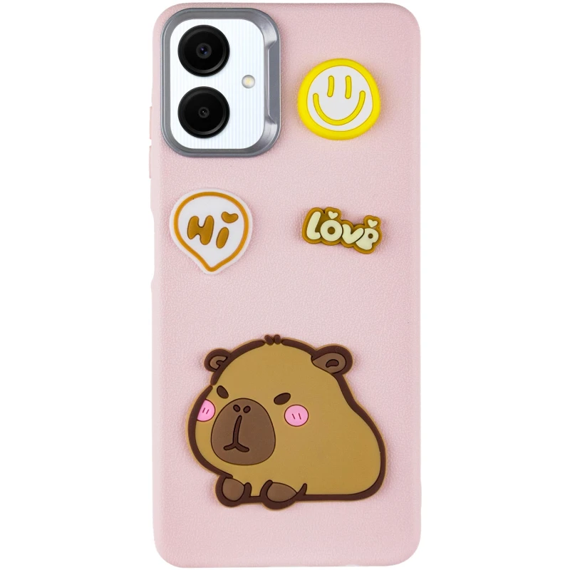 Чехол TPU Leather Toys для Samsung Galaxy A06, Capybara / Pink 2, TPU, купить оптом с доставкой
