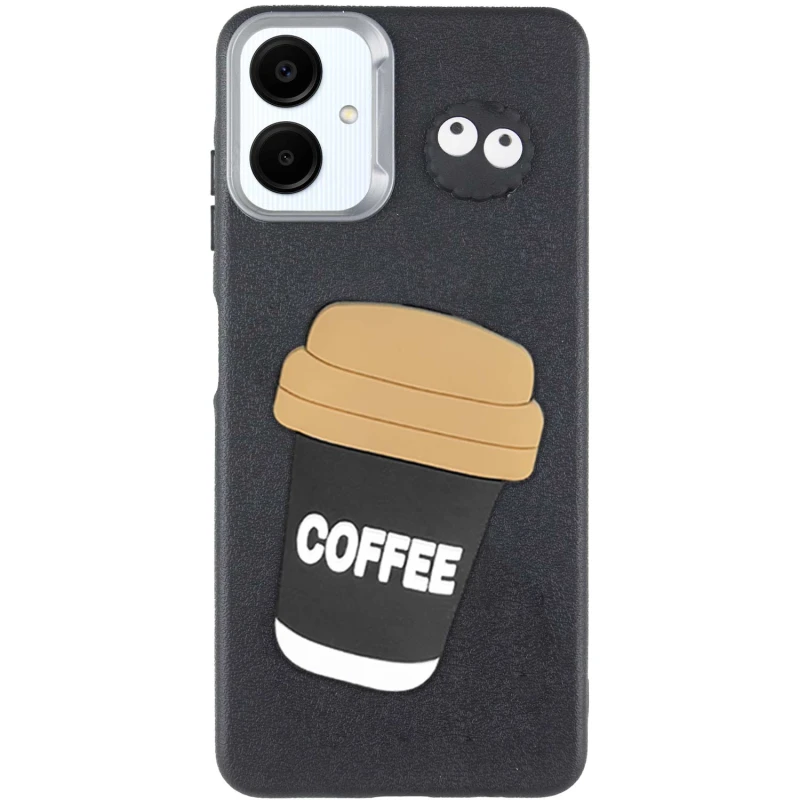 Чехол TPU Leather Toys для Samsung Galaxy A06, Coffee / Black, TPU, купить оптом с доставкой