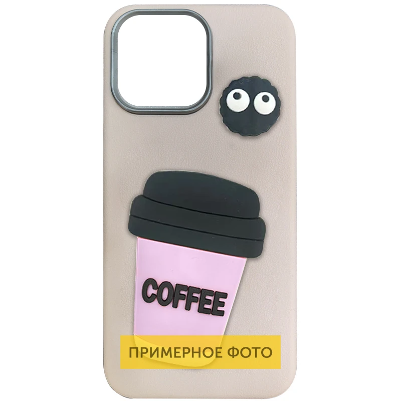 Чехол TPU Leather Toys для Xiaomi Redmi Note 14 Pro 5G, Coffee / Pink, TPU, купить оптом с доставкой