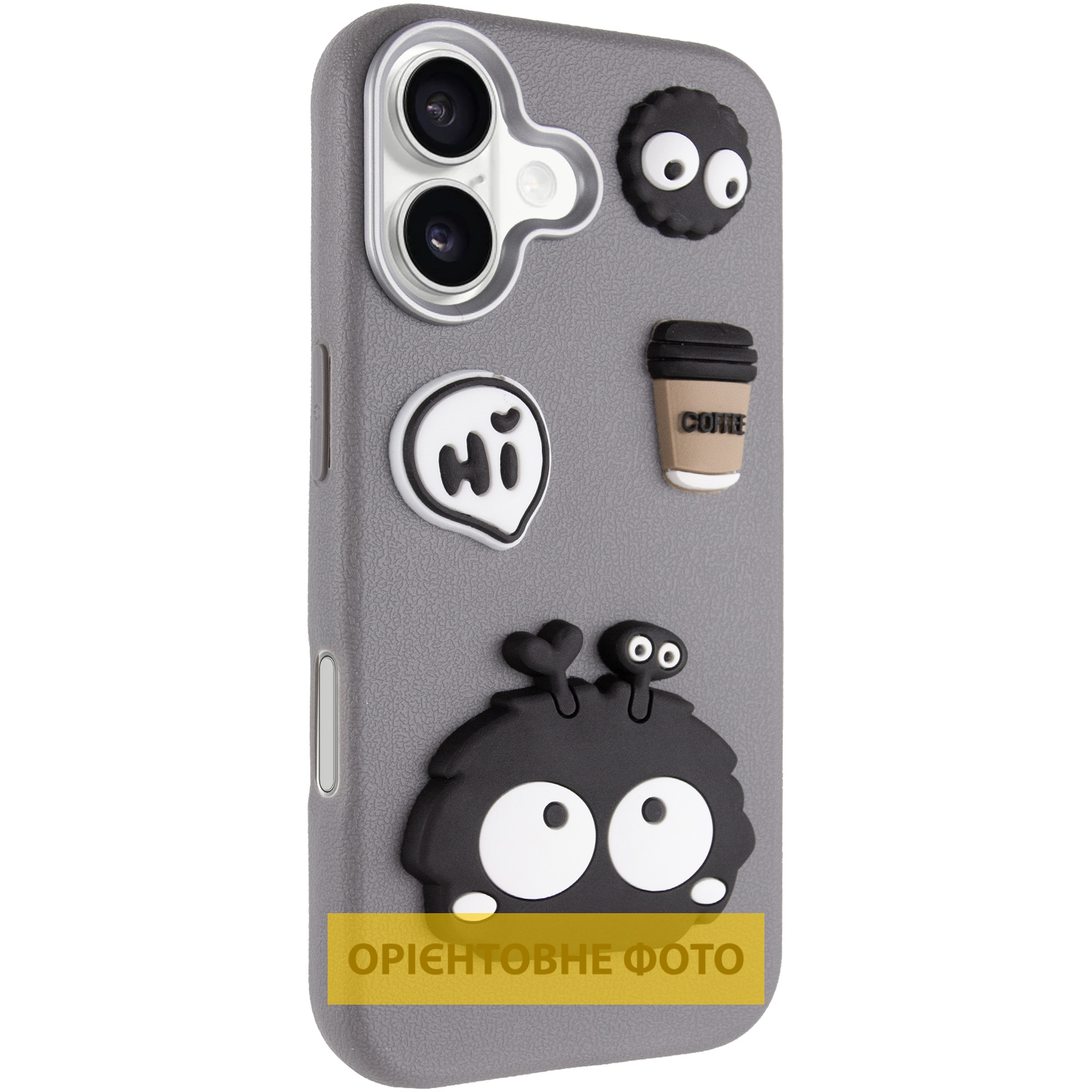 Чехол TPU Leather Toys для Apple iPhone 17 (6.3"), Monster / Grey, TPU, купить оптом с доставкой