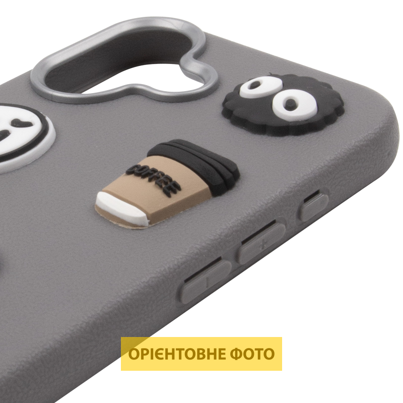Чехол TPU Leather Toys для Apple iPhone 17 (6.3"), Monster / Grey 3, TPU, купить оптом с доставкой