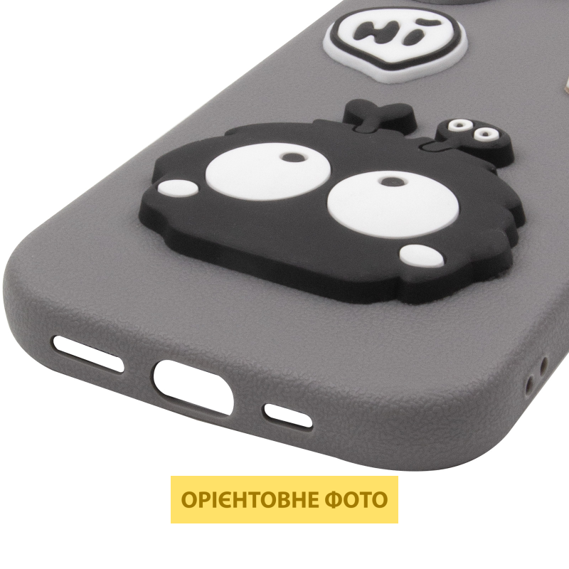 Чехол TPU Leather Toys для Apple iPhone 17 (6.3"), Monster / Grey 4, TPU, купить оптом с доставкой