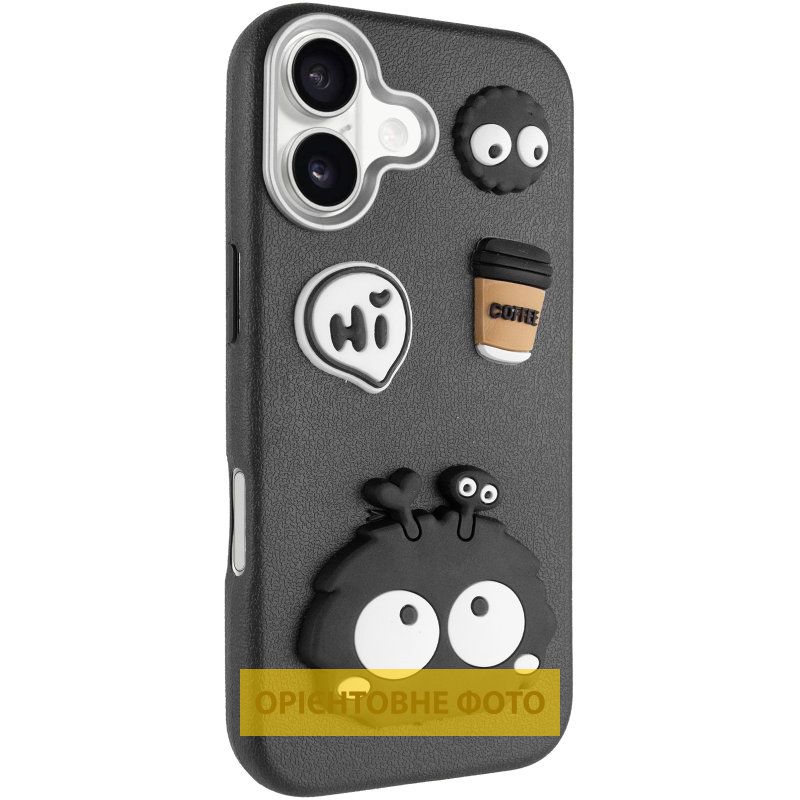 Чехол TPU Leather Toys для Apple iPhone 17 (6.3"), Monster / Black, TPU, купить оптом с доставкой