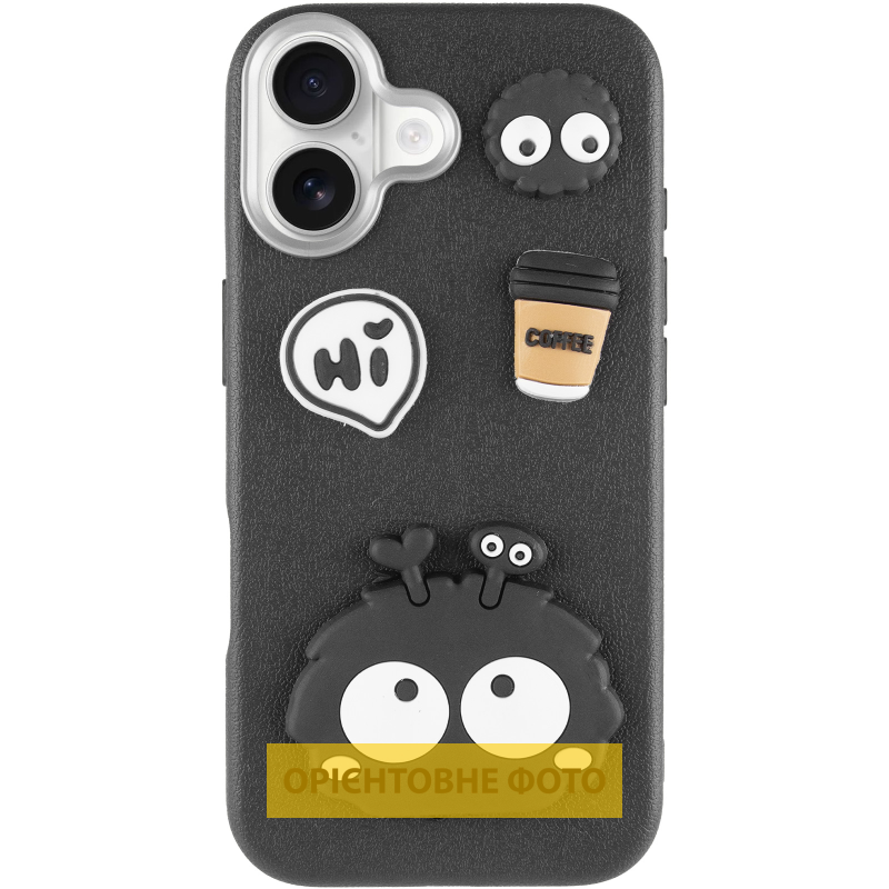 Чехол TPU Leather Toys для Apple iPhone 17 (6.3"), Monster / Black 1, TPU, купить оптом с доставкой