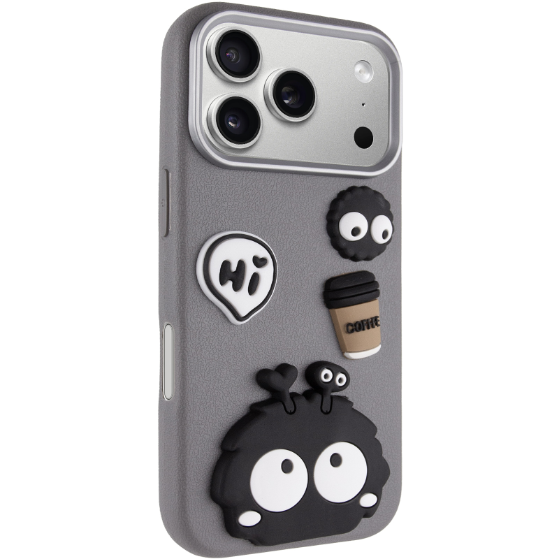 Чехол TPU Leather Toys для Apple iPhone 17 Pro (6.3"), Monster / Grey, TPU, купить оптом с доставкой