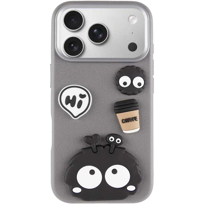 Чехол TPU Leather Toys для Apple iPhone 17 Pro (6.3"), Monster / Grey 1, TPU, купить оптом с доставкой