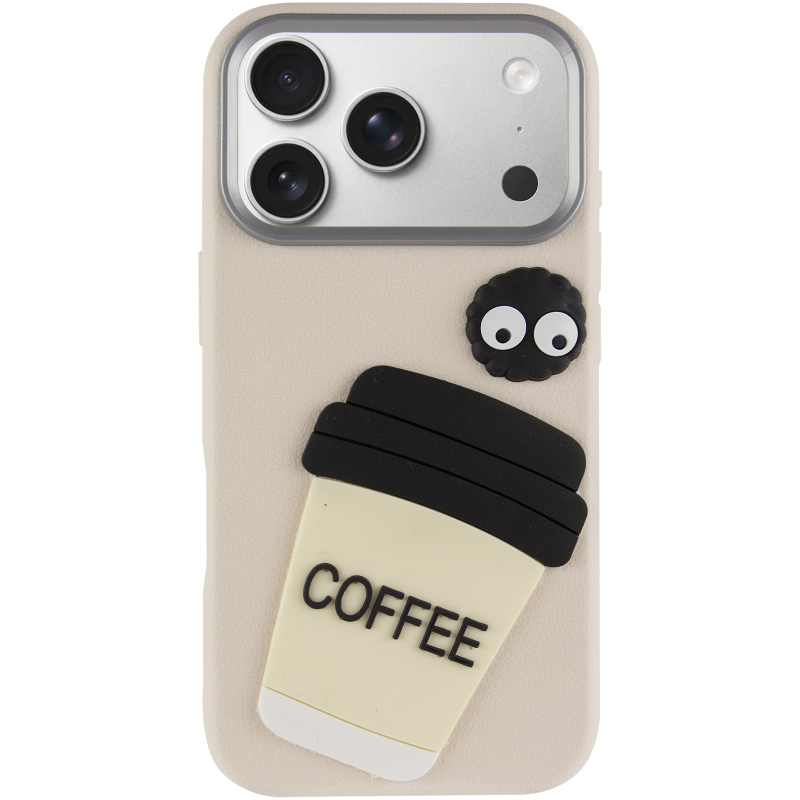 Чехол TPU Leather Toys для Apple iPhone 17 Pro (6.3"), Coffee / Sand 1, TPU, купить оптом с доставкой