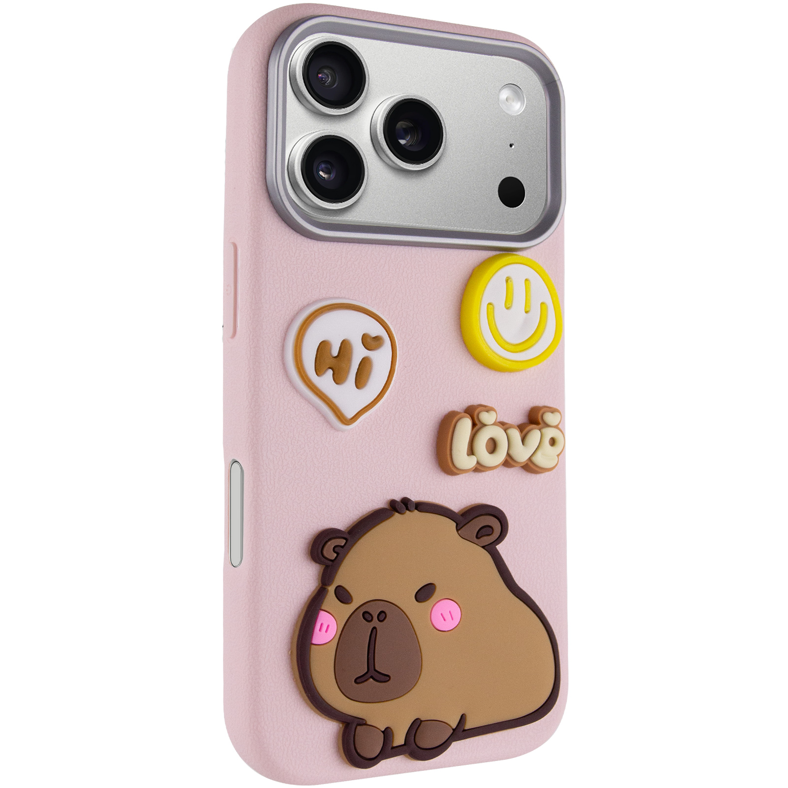 Чехол TPU Leather Toys для Apple iPhone 17 Pro (6.3"), Capybara / Pink, TPU, купить оптом с доставкой