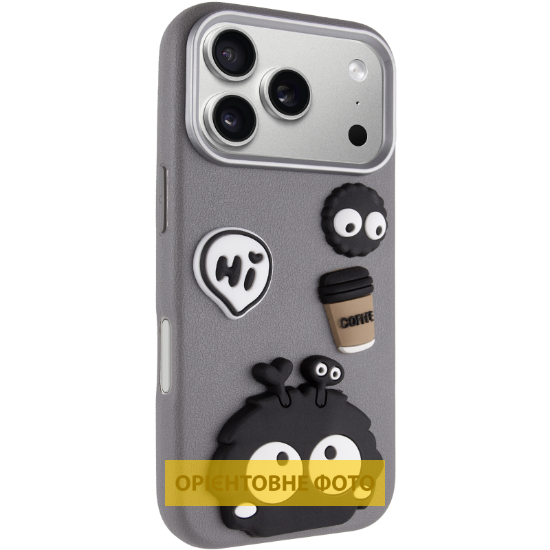 Чехол TPU Leather Toys для Apple iPhone 17 Pro Max (6.9"), Monster / Grey, TPU, купить оптом с доставкой