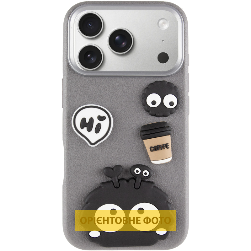 Чехол TPU Leather Toys для Apple iPhone 17 Pro Max (6.9"), Monster / Grey 1, TPU, купить оптом с доставкой