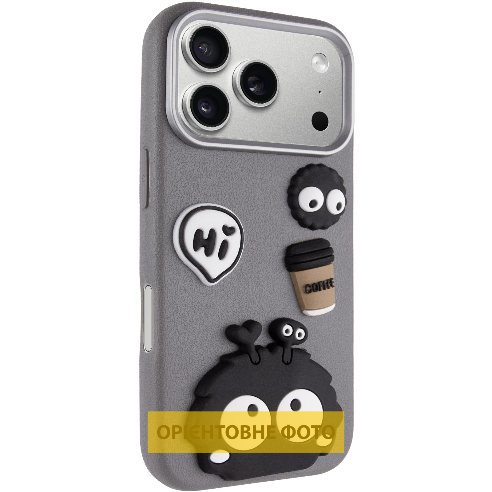 Чехол TPU Leather Toys для Apple iPhone 17 Pro Max (6.9"), Monster / Grey, TPU, купить оптом с доставкой