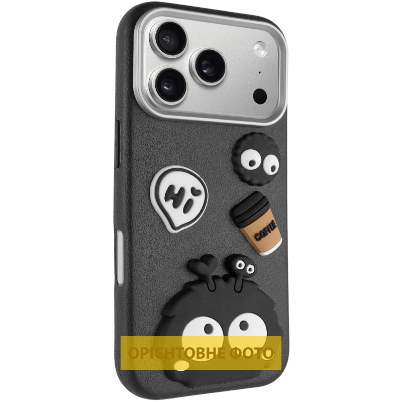 Чехол TPU Leather Toys для Apple iPhone 17 Pro Max (6.9"), Monster / Black, TPU, купить оптом с доставкой