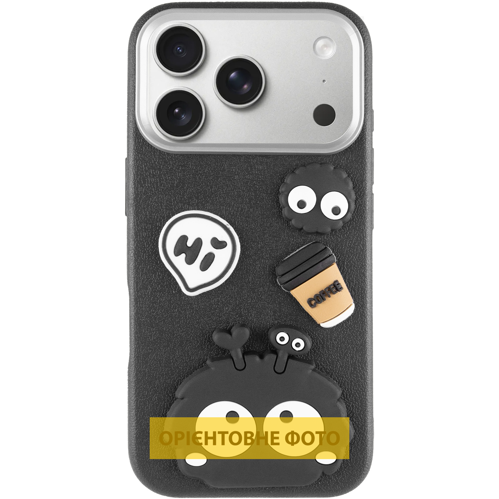 Чехол TPU Leather Toys для Apple iPhone 17 Pro Max (6.9"), Monster / Black 1, TPU, купить оптом с доставкой