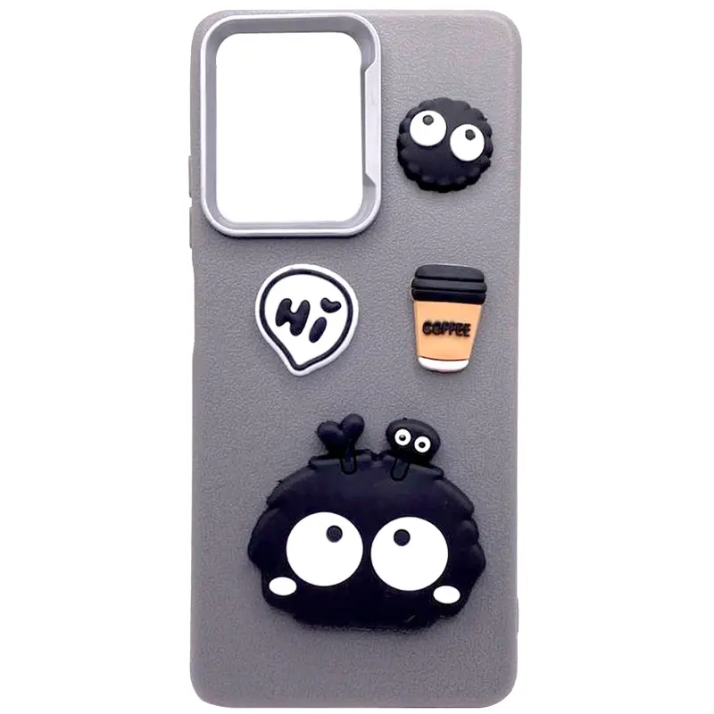 Чехол TPU Leather Toys для Apple iPhone 17 Air (6.5"), Monster / Grey, TPU, купить оптом с доставкой