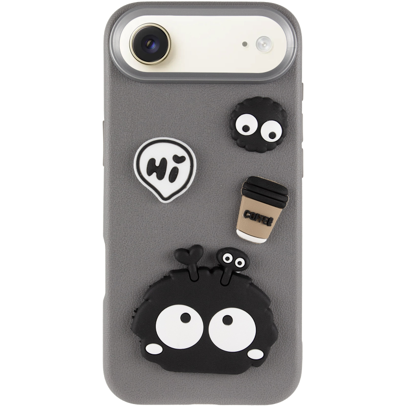 Чохол TPU Leather Toys для Apple iPhone 17 Air (6.5"), Monster / Grey 1, Штучна шкіра, купити оптом з доставкою