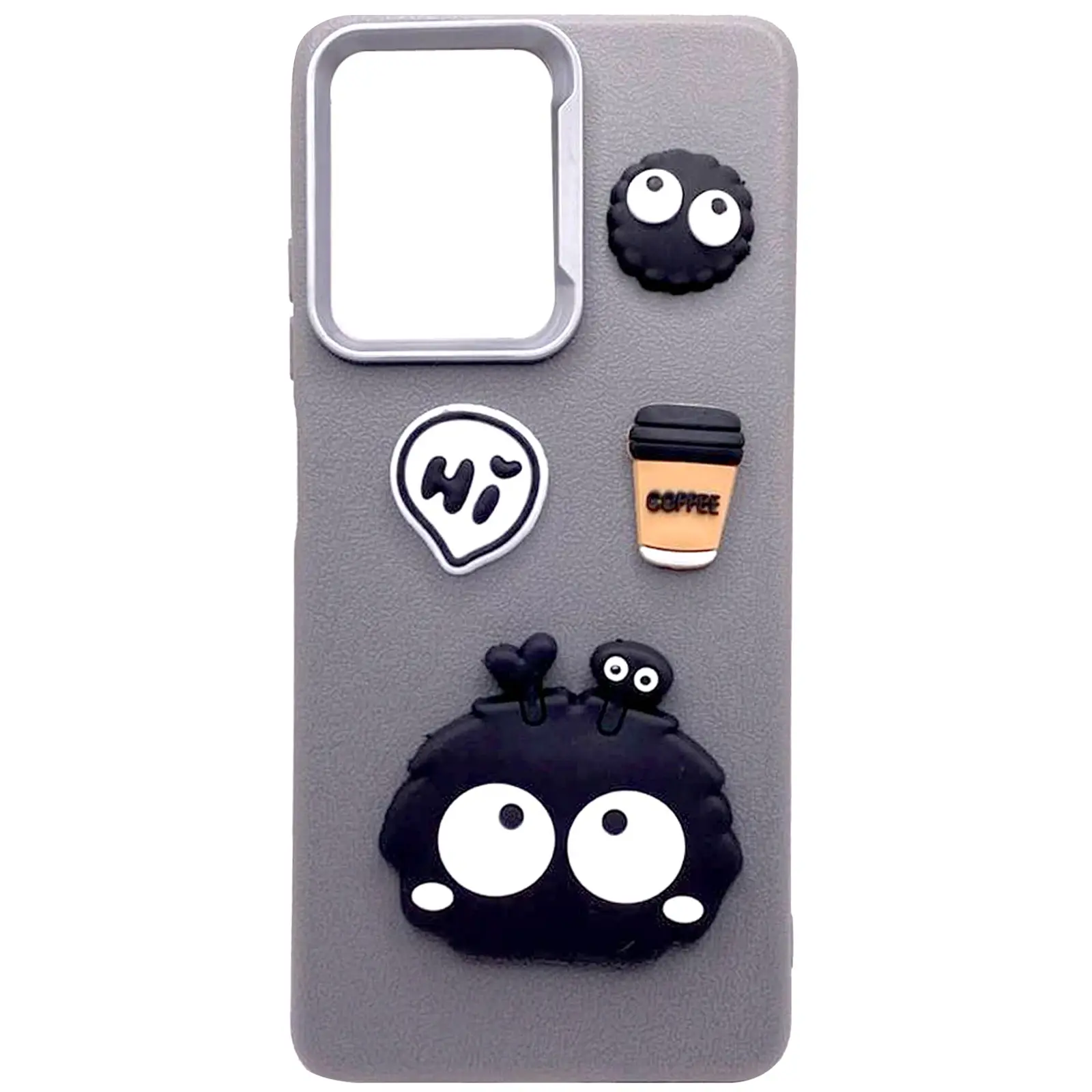 Чехол TPU Leather Toys для Apple iPhone 17 Air (6.5"), Monster / Grey, TPU, купить оптом с доставкой