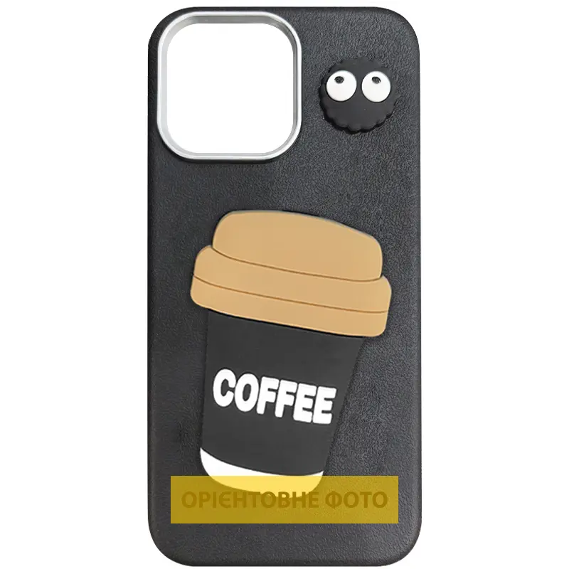 Чехол TPU Leather Toys для Apple iPhone 17 Air (6.5"), Coffee / Black, TPU, купить оптом с доставкой