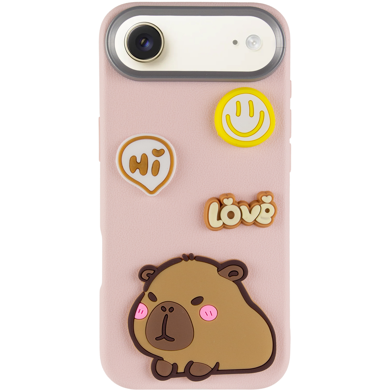 Чохол TPU Leather Toys для Apple iPhone 17 Air (6.5"), Capybara / Pink 1, Штучна шкіра, купити оптом з доставкою
